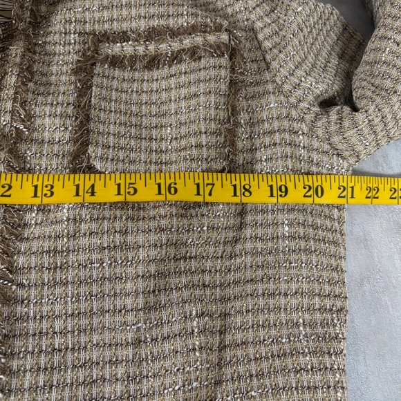 Kate Hill Women's Size 12P Brown Gold Mine Petite ClassyTweed Jacket - Picture 7 of 10